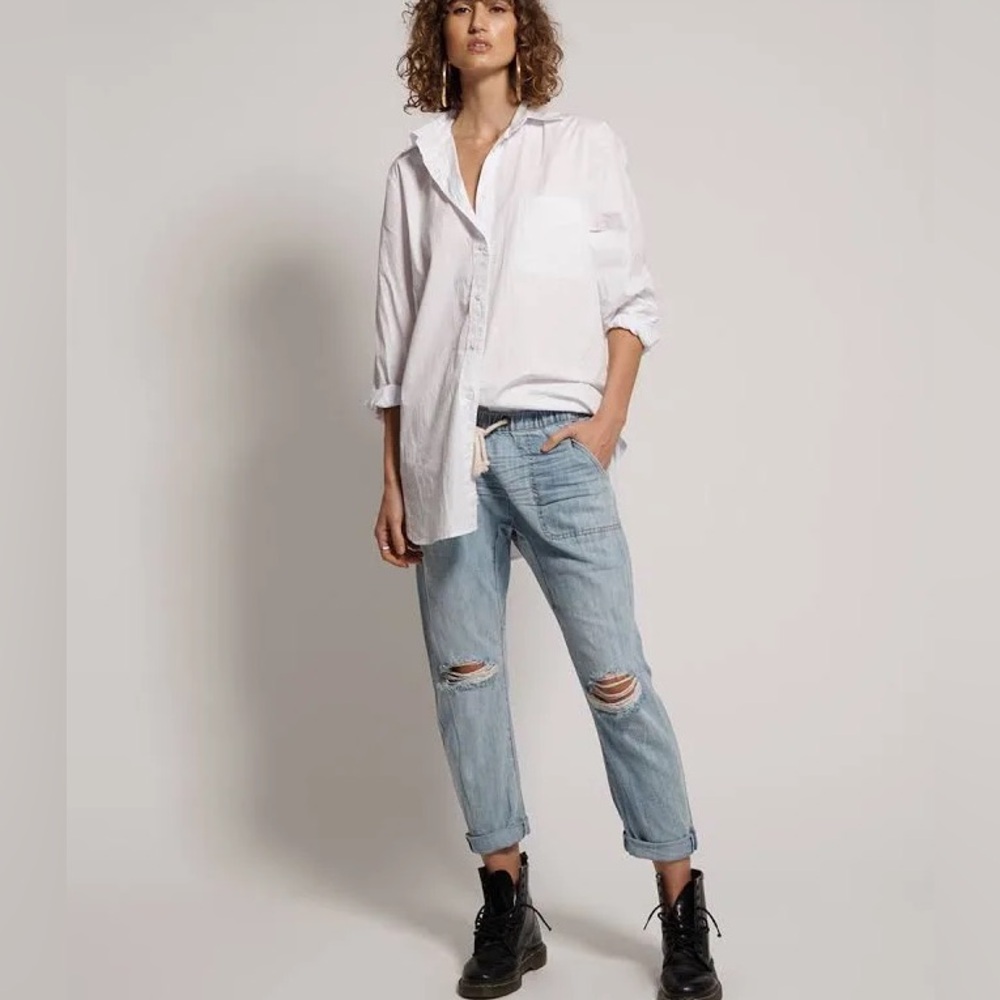 One Teaspoon Shabbies Drawstring Jeans Size M, Hustler Wash, (light stone wash)